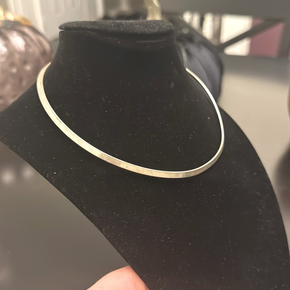 Vintage 925 sterling silver collar choker necklace